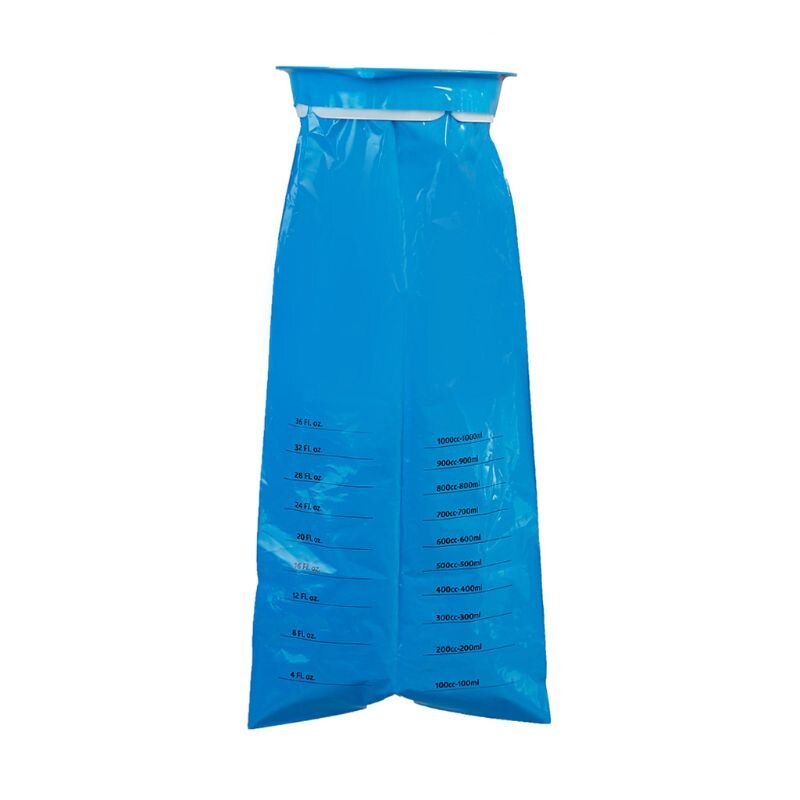 Bolsas desechables para la Emesis, paquete de 45 bolsas para el mareo por movimiento, color azul,