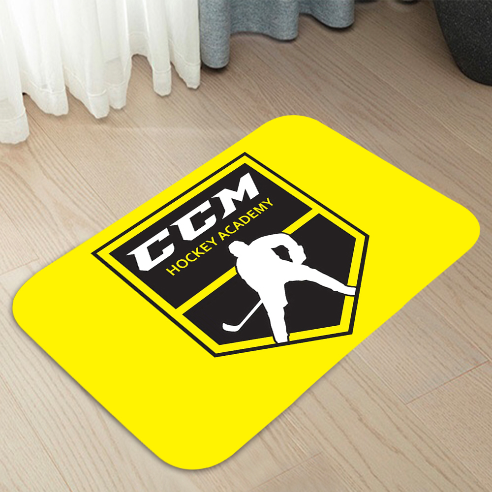 CCM Hockey Fußmatten Home Teppich Eingangstürmatten Modernes Dekor Teppich Badezimmer Fußmatten 130: 40 cm x 60 cm / Burgunderrot
