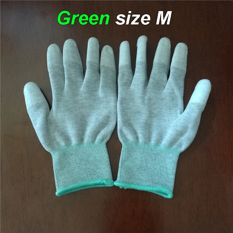 Guantes antiestáticos de fibra de carbono, antideslizantes, resistentes al desgaste, transpirables, antiestáticos, de trabajo de operación fina