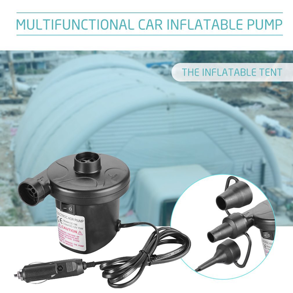 DC 12v Portable Electric Air Pump Air Mattress Boat Car Auto Air Inflatable Pump For Car Camping Inflator