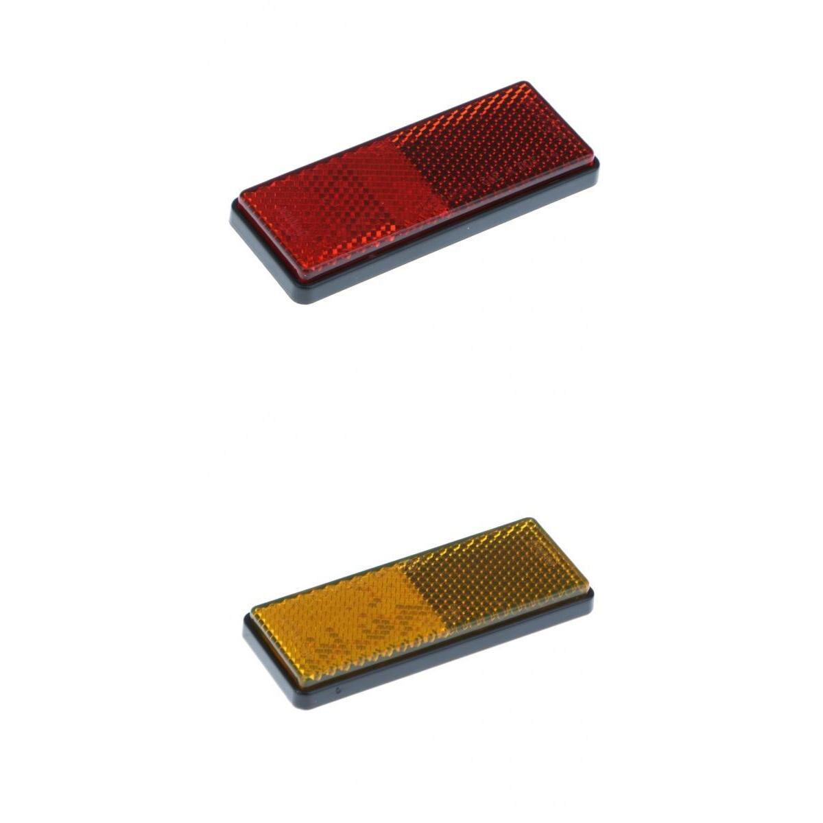2 Pieces Car Reflector Light Reflective Strips On Self Adhesive Yellow & Red
