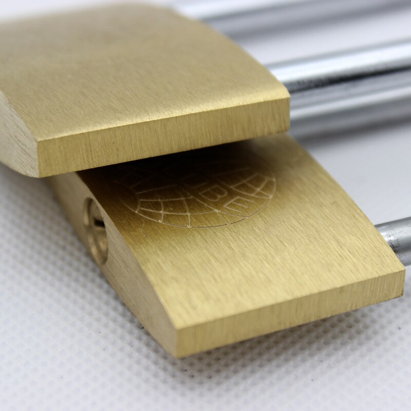4Pcs 30/40/50/60Mm Lange Hangsloten Open Door Dezelfde Toetsen Koperen Sloten Hangslot Voor lade Bagage Case Box Hardware
