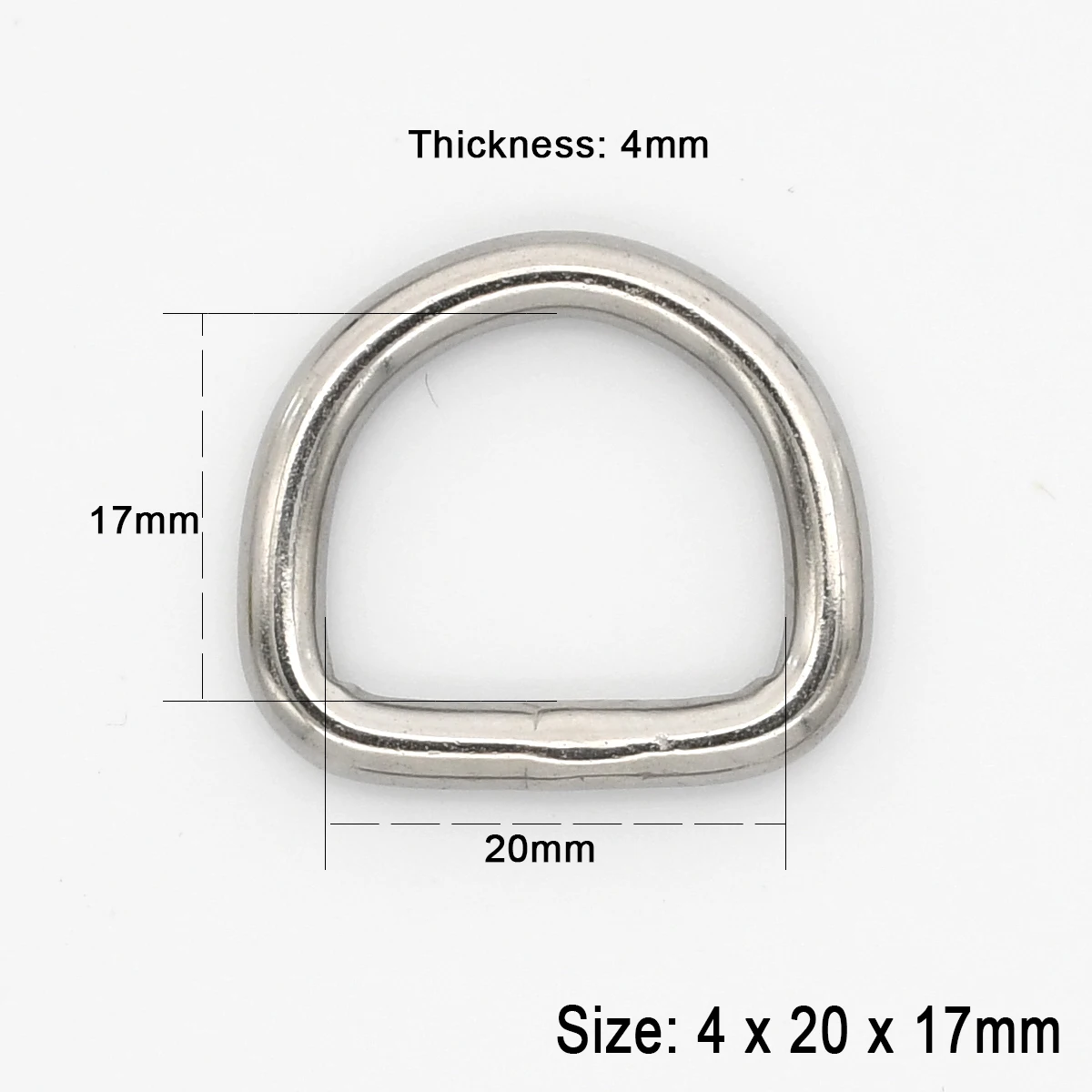 Cierre de hebilla de anillo Dee D de acero inoxidable para Collar de perro mascota, mochila, bolso artesanal de cuero, correa, cinturón, correas, piezas de prendas: Zinc envejecido