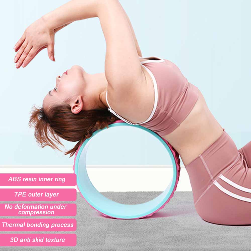 Yoga Wheel - 8mm Thick - 3D Massage Points - Back Training - TPE Material