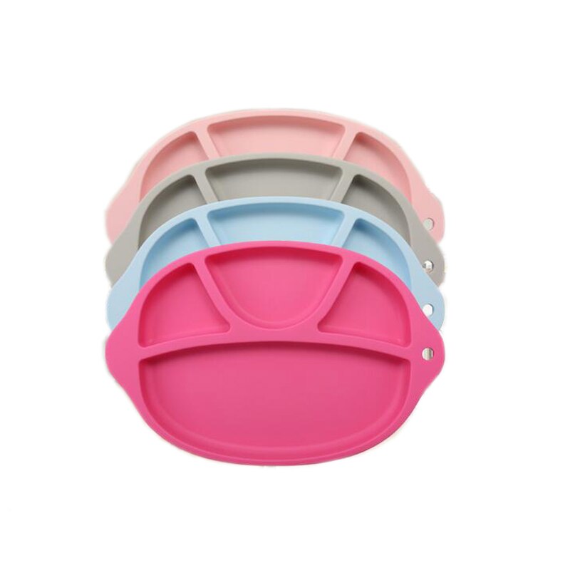Silikon baby middag tallerken glidebestandig ett stykke silikon baby matte matte matfat matskål låve retter servise  jk882189