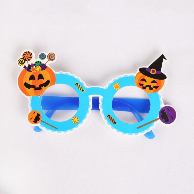 12PCS Christmas Halloween Children's Decoration Glasses Party Glasses Costume Party Eyeglasses for Baby Boys Girls: Blue pumpkin