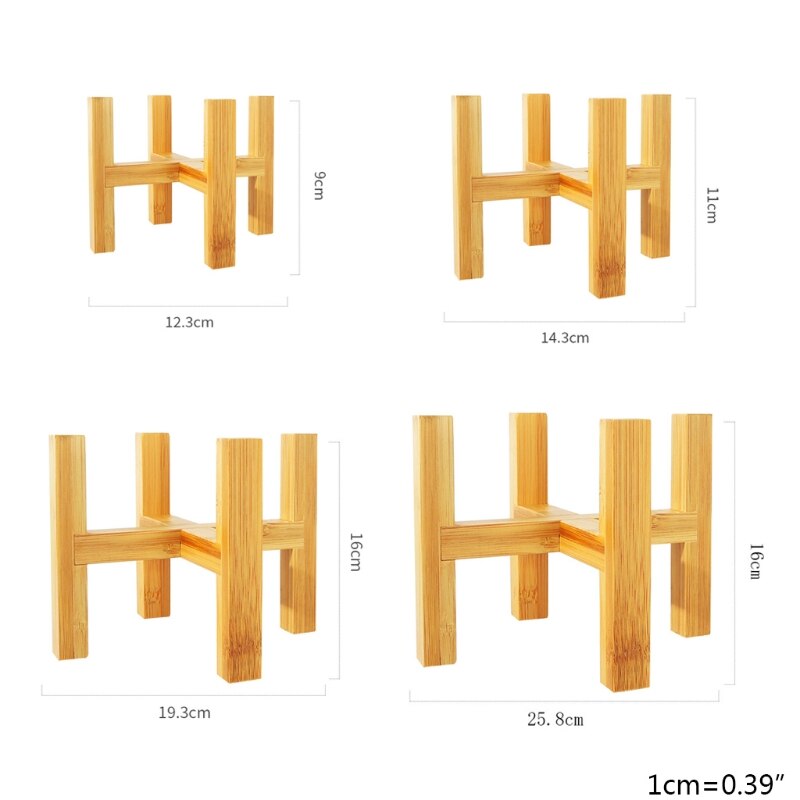 Vier-Legged Houten Bloempot Houder Plant En Vetplanten Bloempot Basis Display