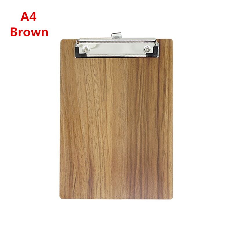 Bærbar  a4/a5 træ skrivning udklipsholder fil hardboard filholder kontor skole papirvarer leverancer  c26: A4 brune