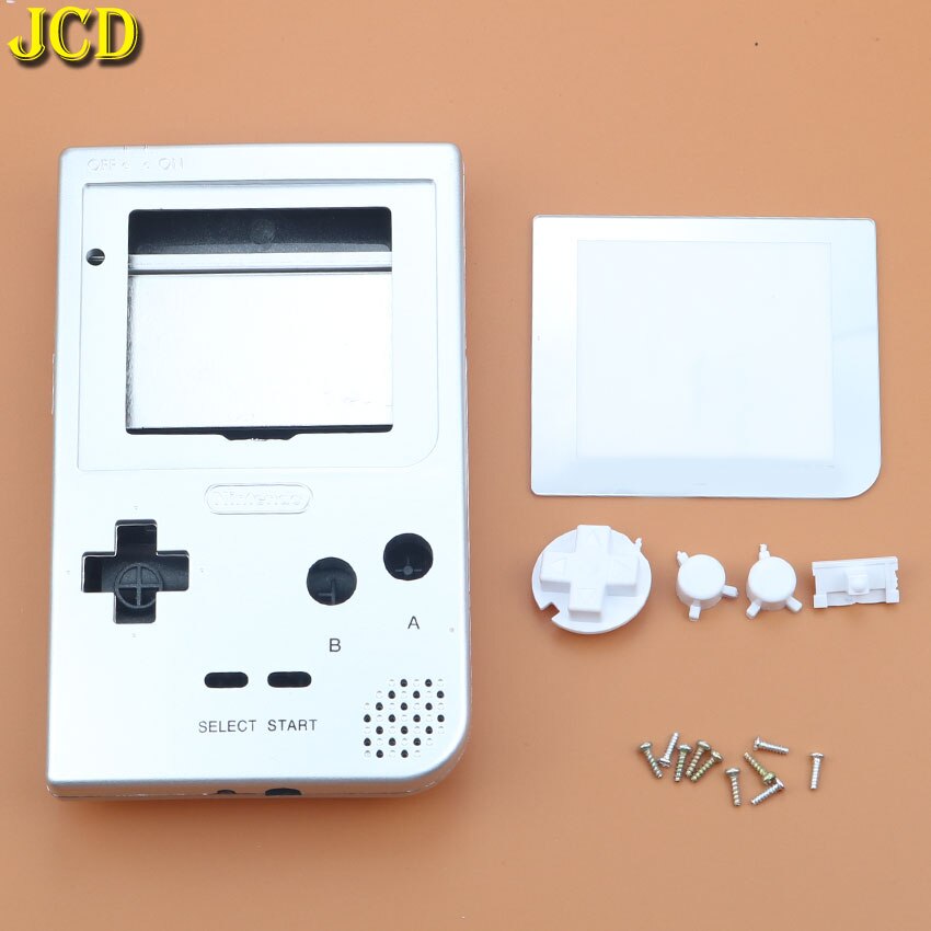 Jcd til gbp konsol fuld plast shell cover cover udskiftning til gameboy pocket game shell case med knapper kit: C