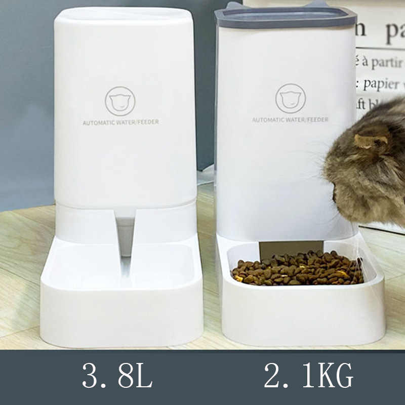 Kattenvoer Dispenser Huisdier Automatische Water Feeder 3.8L Drinkfontein Voor Katten Kleine Hond Voeden Bowl Water Voedsel Feeder Dispenser