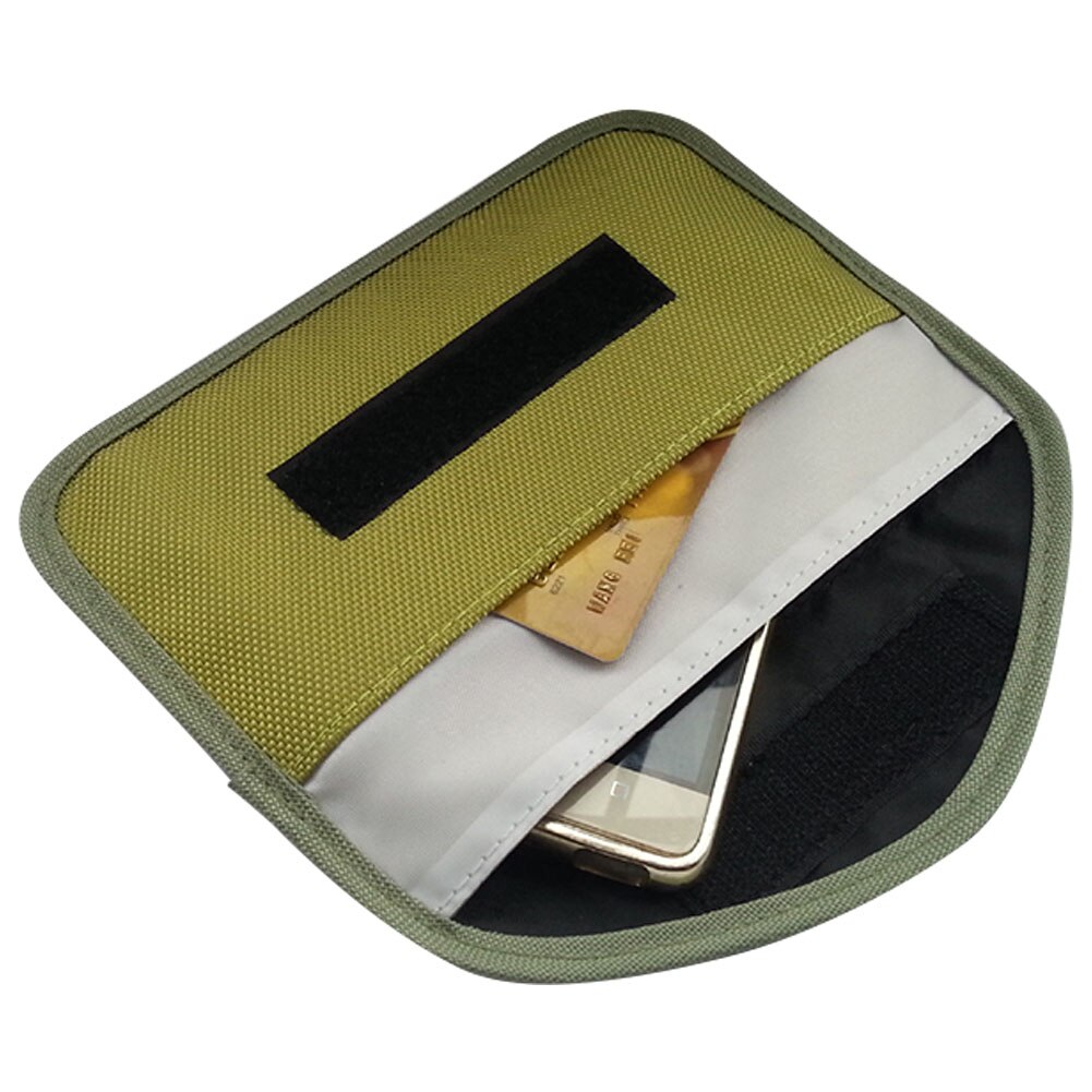 Solid Double Layer Signal Shielding Case Protective Cover Portable Phone Bag Universal Anti-radiation Anti-magnetic Accessories: Green