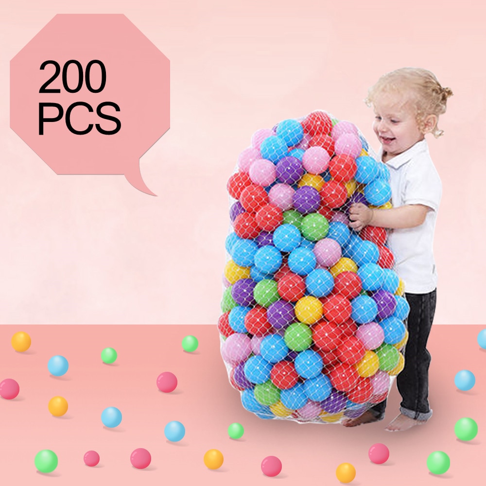 200 pcs/lot Eco-Friendly Colorful Ball Soft Plastic Ocean Ball Funny Baby Kid Swim Pit Toy Water Pool Ocean Wave Ball Dia 5.5cm