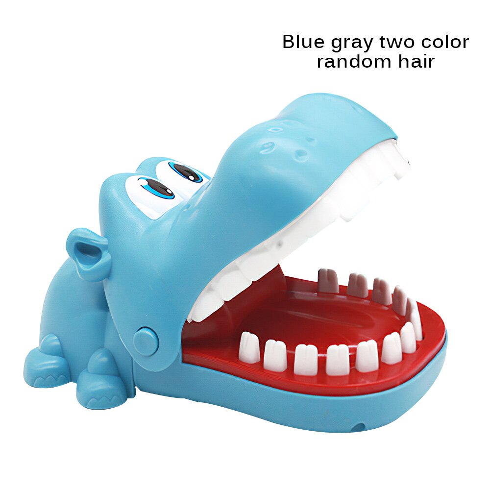 Mouth Dentist Bite Finger Toy Large Crocodile Pulling Teeth Bar Games Toys Kids Funny Toy For Children Kids Game Biting Finger: random hippo 2