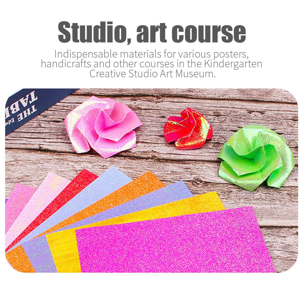 Sewing Supplies DIY Crafts DIY 10 Colors Handmade Glitter Paper Manual Embroidery Polyester