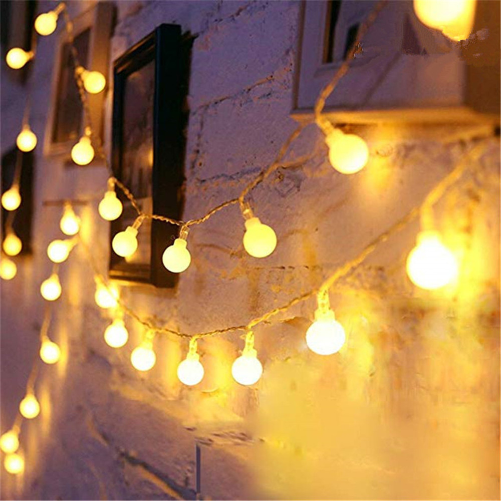 Cadena de luces LED para vacaciones, cadena de iluminación de 3M, 5M, 10M, Bombilla USB, impermeable, para exteriores, boda y Navidad