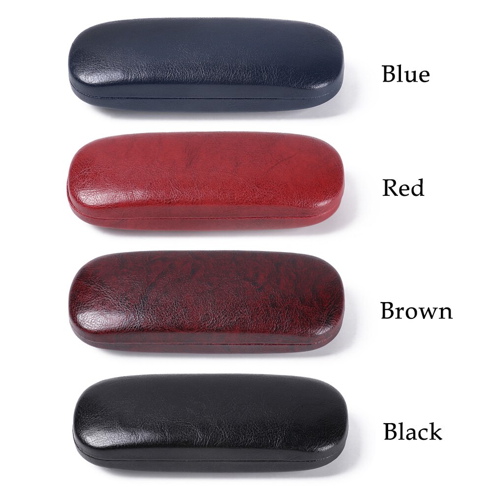 Menn kvinner skinnbrille etui unisex vanntett hardt ramme brille etui lesebriller boks svart brillevesker