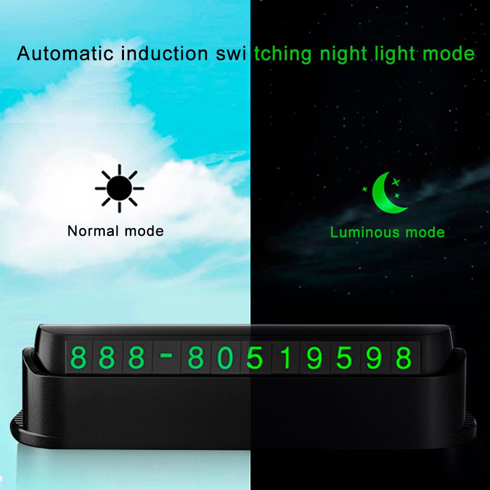 Car card with phone for temporary parking, car parking accessories, parking car transporter