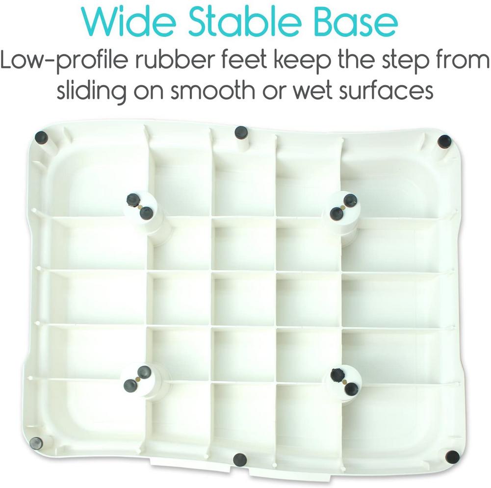 Bath Step Slip Resistant Shower Stepping Stool Elevated Bathroom Safety Aid Handicap Elderly Seniors Entering Exiting Bathtub