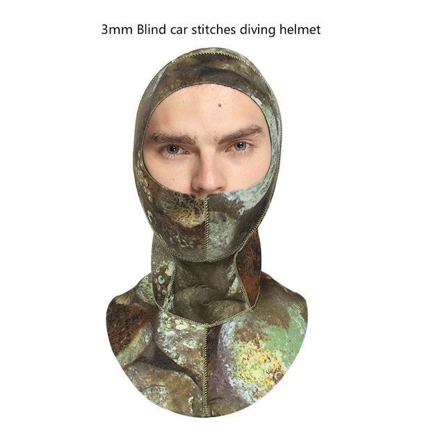 3mm Scuba wetsuit hood Diving Hood With Shoulder dive hood cap for cold water scuba dive sports camo Cap Waterproof keep warming: My077 3mm / S
