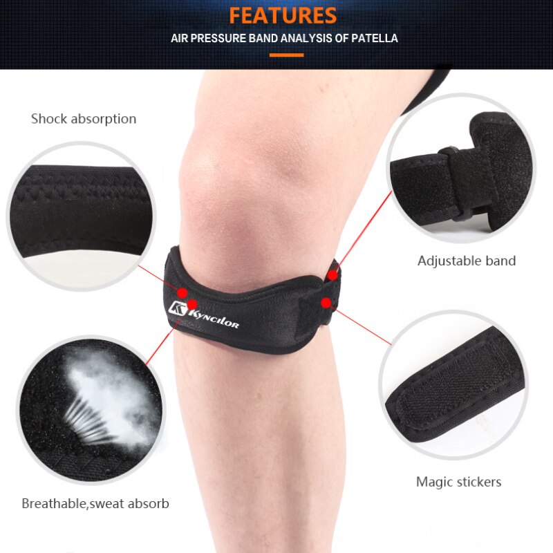 1PCS Adjustable Knee Patellar Tendon Support Strap Band Knee Support Brace Pads for Running basketball Outdoor Sport