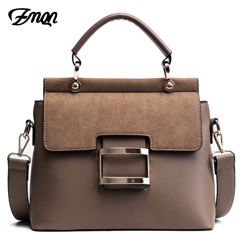 ZMQN Women Bag Vintage Shoulder Bags Buckle PU Leather Handbags Crossbody Bags For Women Famous Brand Spring Sac Femme C219