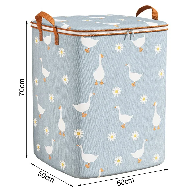 Quilt Storage Box Dustproof Organizers Non-Woven Wardrobe Space Saving Bag House-Moving Bedding Box Travel Storage Organization: Pink