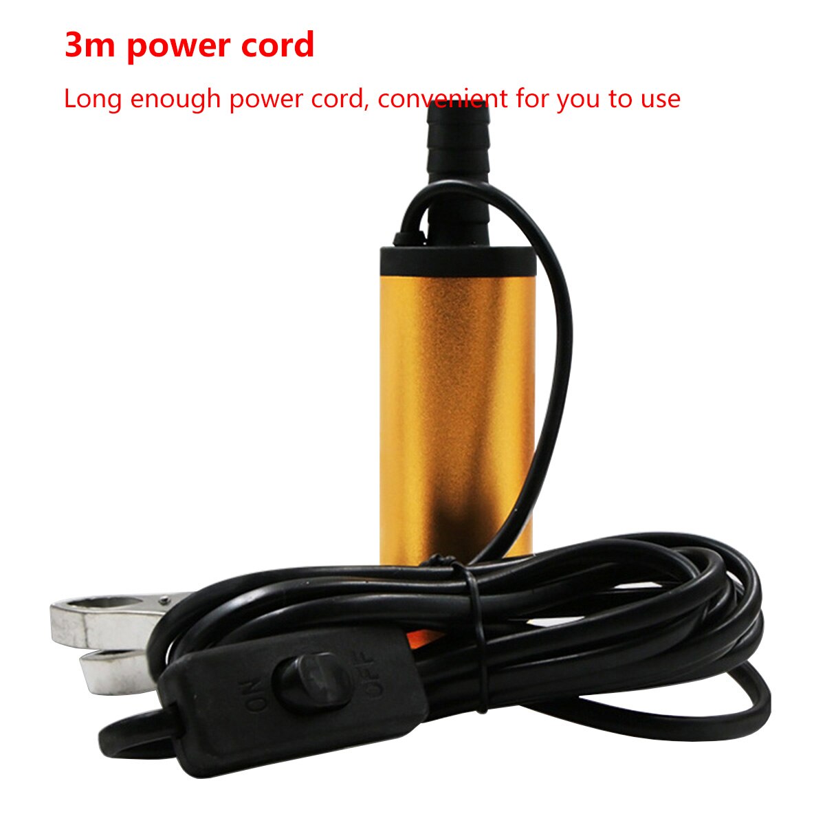 Mini 12V 24V DC Electric Submersible Pump Aluminum Alloy Shell Fuel Transfer Pump For Pumping Diesel Oil Water