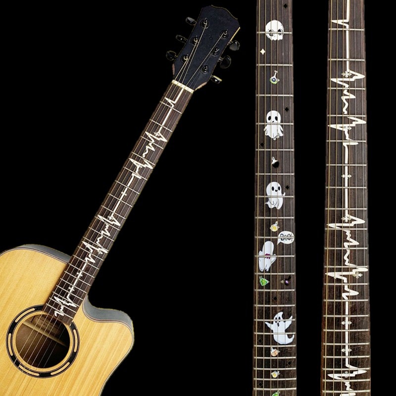 Autocollant incrusté de manche de guitare, décalcomanies de manche, tête de guitare, basse, Ukulele, fin, accessoires,
