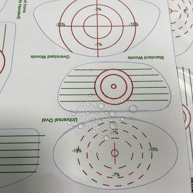 Golf Impact Tape Labels Target Binders Sticker for Swing Training Irons Putters and Woods