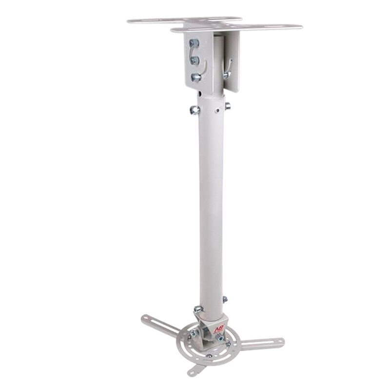 NBT718-2 Retractable Projector Hanger Ceiling Projector Rack Full Motion Projector Mount 603~853mm Black White: white