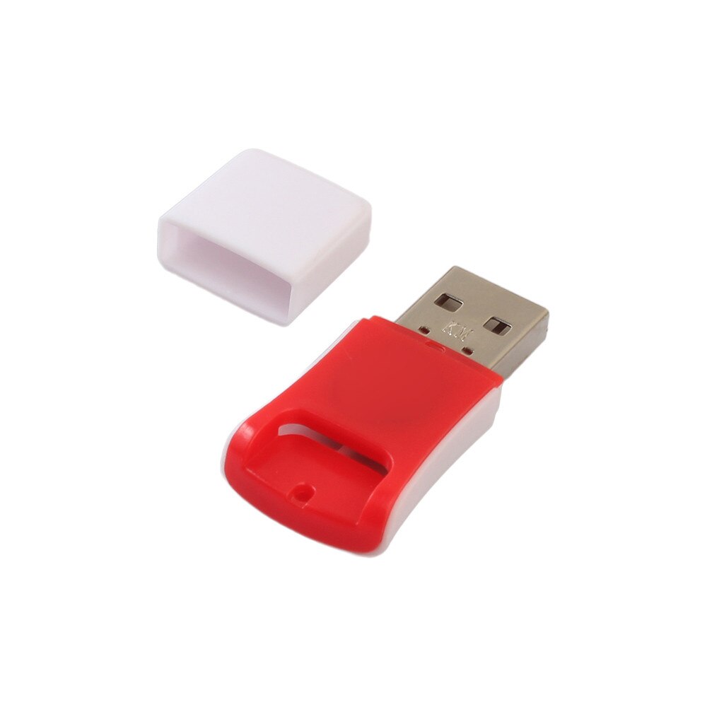 Compact En Draagbare High-Speed Mini Usb 2.0 Micro Sd Tf T Flash Memory Card Reader Adapter: Red 