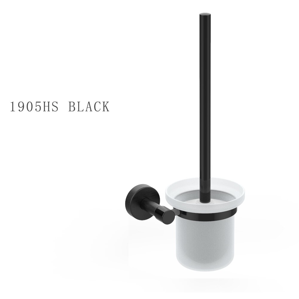 Black/Silver/Brushed Stainless Steel Toilet Brush Holder,Toilet Brush Set,Toilet WC Bathroom Accessories,Bathroom Cleaning Tools: 1905HS