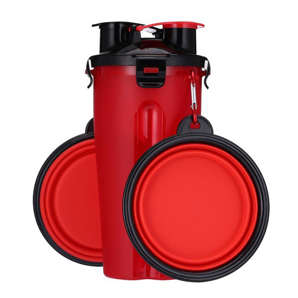 Waterdispenser, fles, hoofd, drinkset voor katten, honden, huisdieren (kleur: geel
