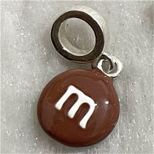 Beadance 925 Sterling Zilver Enamel Kleurrijke M Candy Dangle Hanger Charm Europese Sieraden: 1Coffee