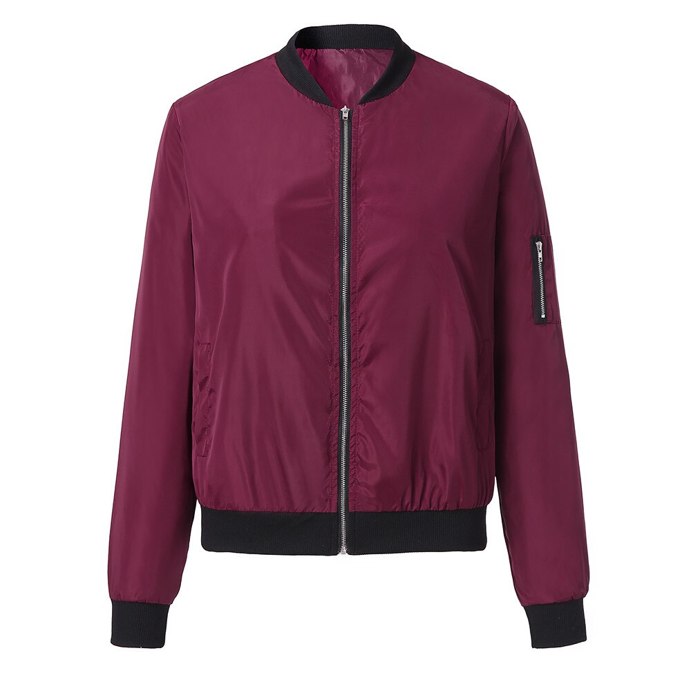 draussen Sport Jacke Bluse Frauen Mantel Klassische Stepp Jacke Kurze Bomber Jacke Streeswear Mantel Herbst Weiblichen: verrotten / L