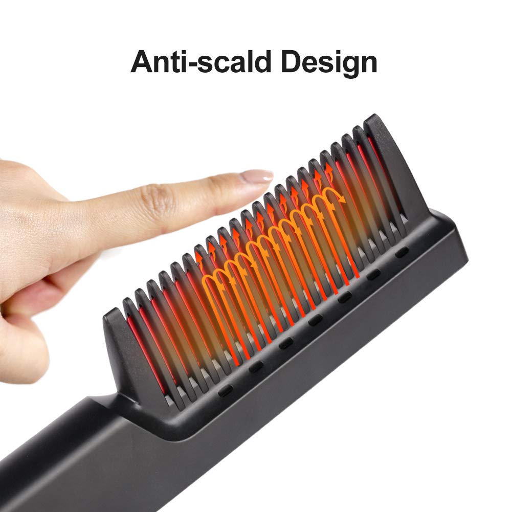 neueste Elektrische Haarglätter Pinsel Keramik Heizung Temperatur Schnelle Glättung heißer kamm haar kamm