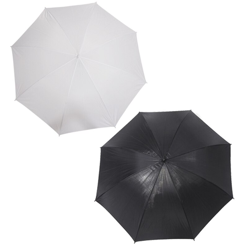 Parapluie 2 pièces: 1 pièces 83cm 33 pouces Studio Photo stroboscope Flash lumière réflecteur noir parapluie & 1 pièces 40 pouces 103cm blanc translucide: Default Title