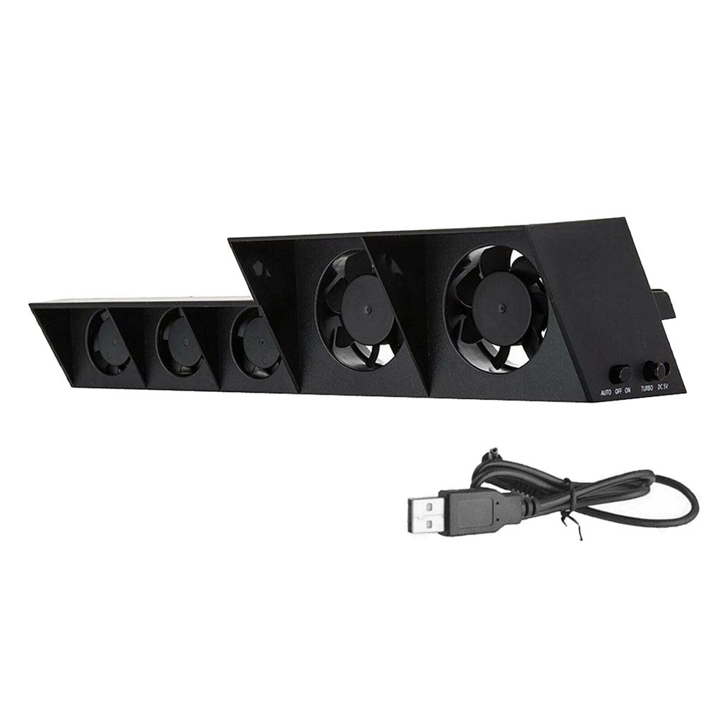 Cooling Fan For PS4 Console Cooler For PS4 USB External 5-Fan Super Turbo Temperature Control For 4