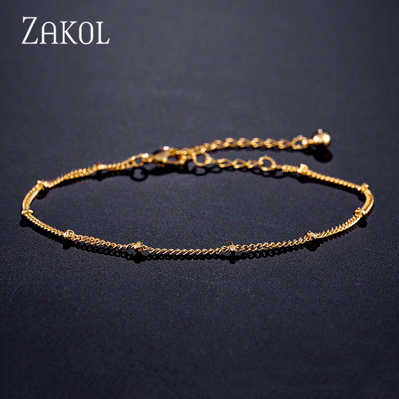 ZAKOL Round Micro Mosaic Cubic Zirconia Rose Gold Color Tennis Bracelet Jewelry Crystal FSBP2043: Gold Color 4