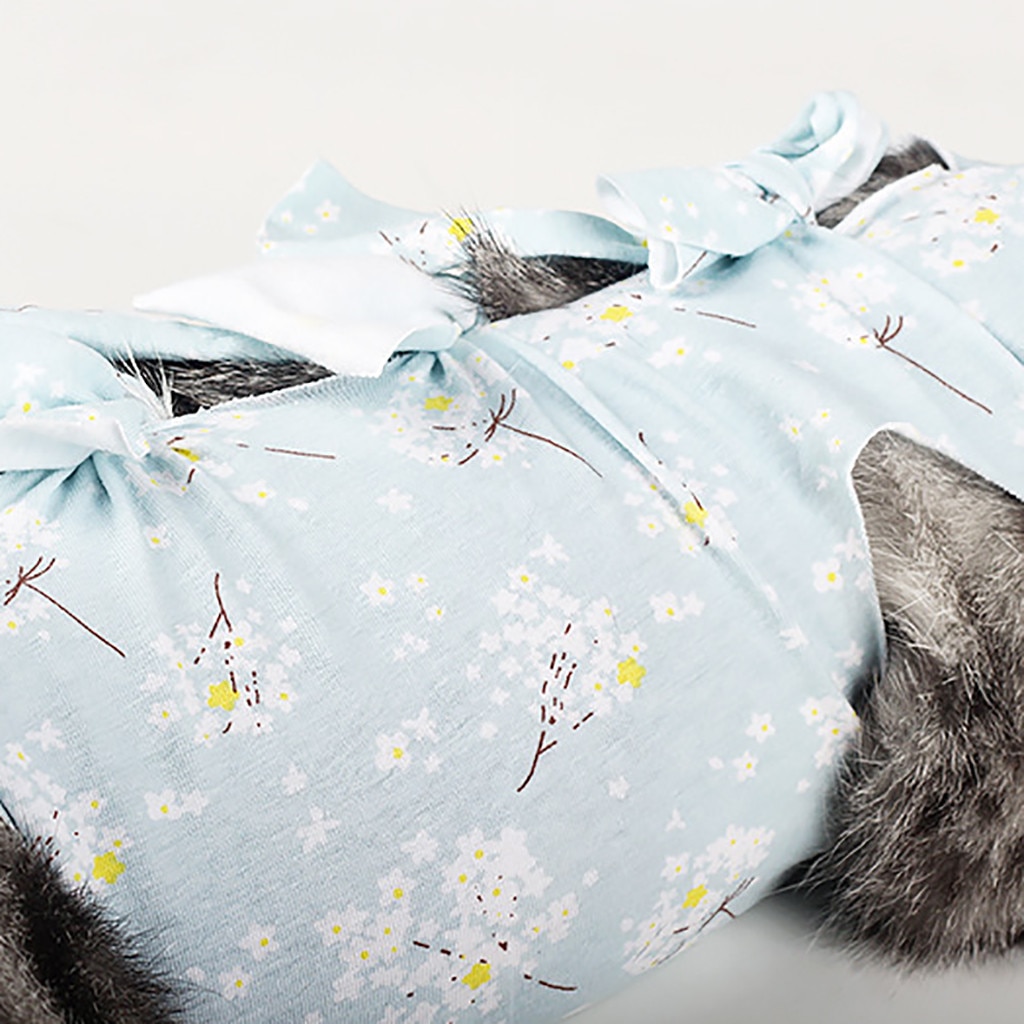 Katoen Pet Chirurgie Revalidatie Kleding Post-Operatieve Kat Kleding Kat Herstel Bescherming Pak Kitten Vest Kat Accessoires #