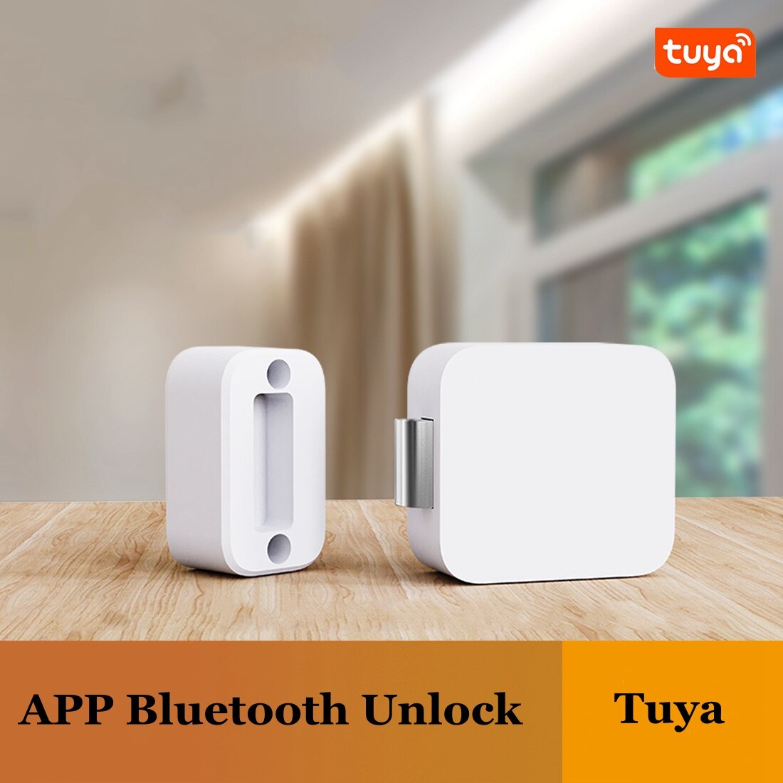 Tuya-Cerradura para puerta de gabinete Invisible con Bluetooth, Control por aplicación remota, para cajón, sin llave, oculto, sin agujero