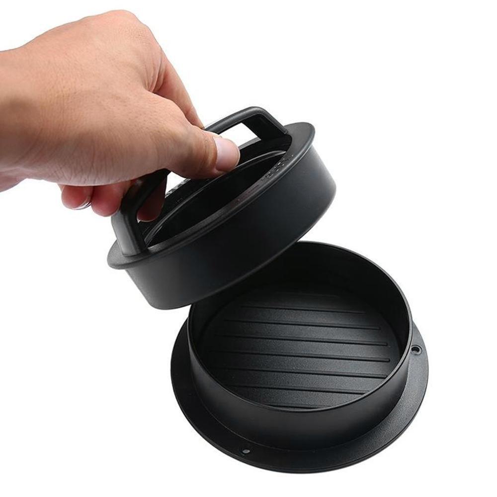 Kök rund form burgerpress mat-kvalitet abs hamburgare köttpress nötkött grill hamburgare press patty maker mögel mögel verktyg