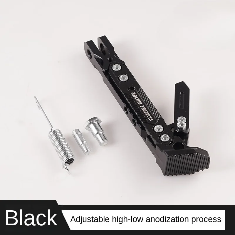 Nuovo cavalletto per moto, staffa per cavalletto da parcheggio, supporto laterale per piede, supporto per stampella, accessori per moto da cross, universale: Black