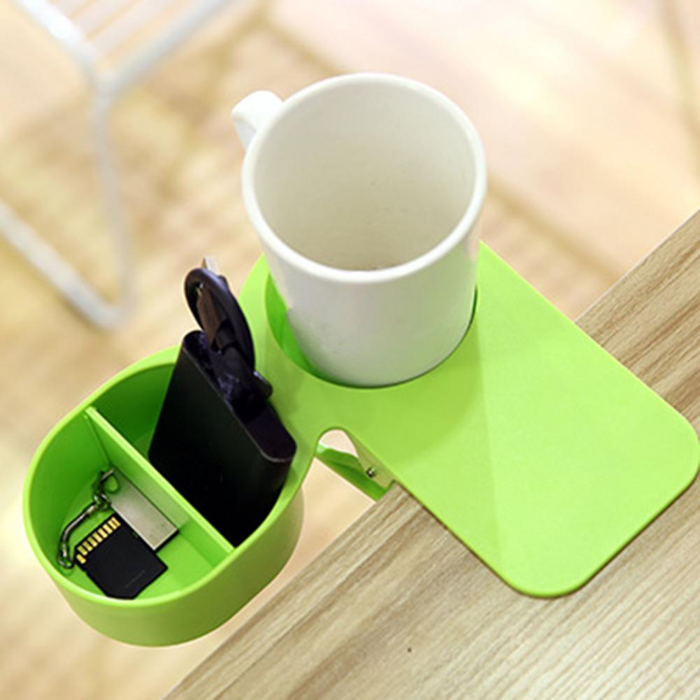 Convenient Bottle Stand Clamp Adjustable with Storage Case Flexible Office Storage Cup Holder Clip