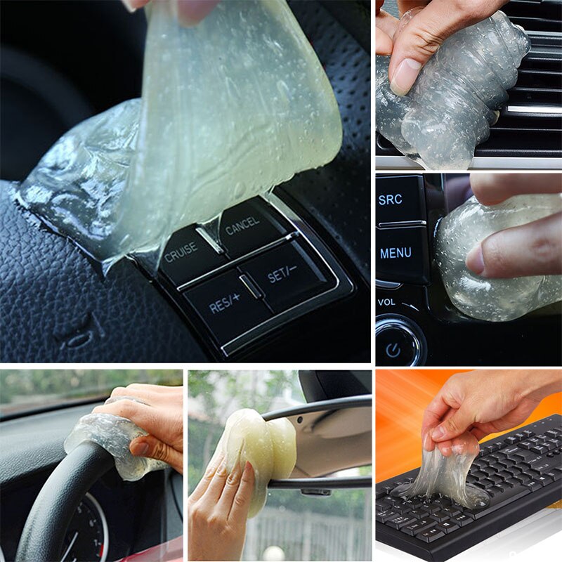 Limpiador de polvo de Gel adhesivo para coche, herramienta de limpieza de Interior de coche, goma de pegamento automático, herramientas de barro, limpieza de goma de pegamento