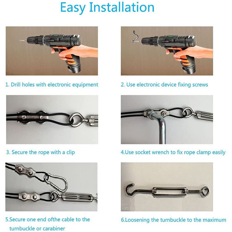 304 Stainless Steel Wire Rope PVC Coated Cable Rope, Garden Wire Rope,Steel Cable Tensioning Wire,Wire Rope Tensioner