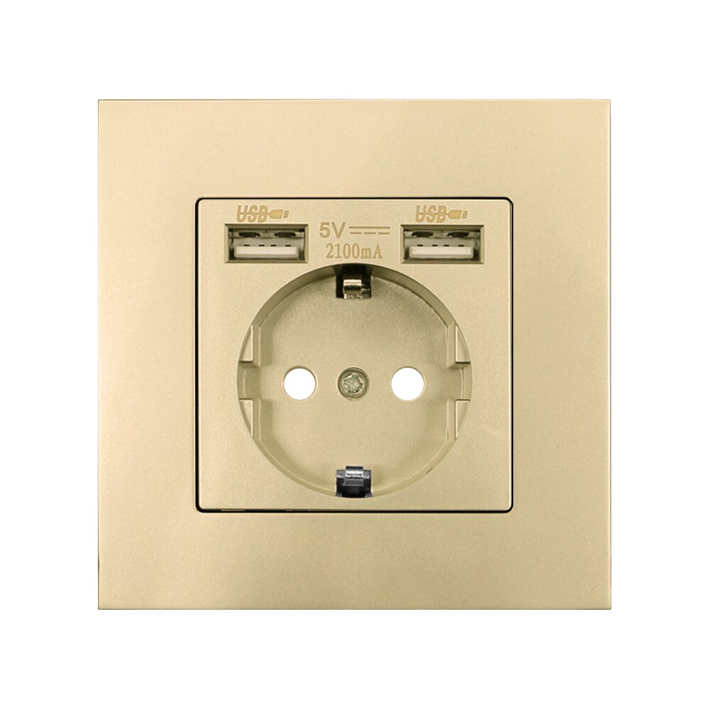 EU Standard Electrical Wall Charger Adapter Charging Wall Germany Plug Socket Power Outlets,16A,PC Panel,Bedroom socket