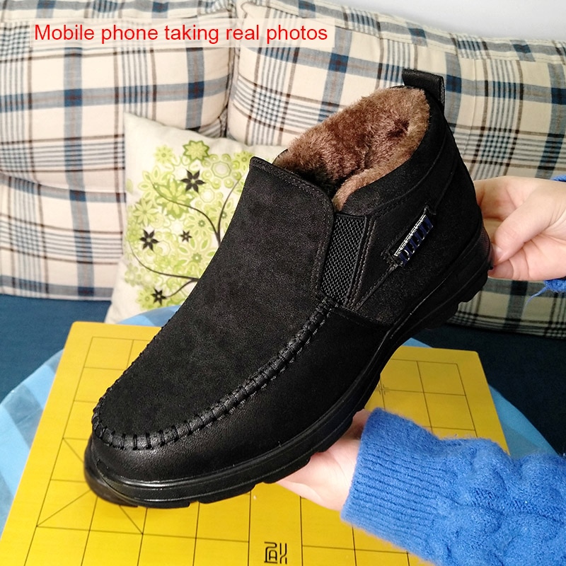 Vinterstøvler til mænd vintersko varm plys pels snestøvler til mænd ankelstøvler herre vinterstøvler bota masculina botas hombre