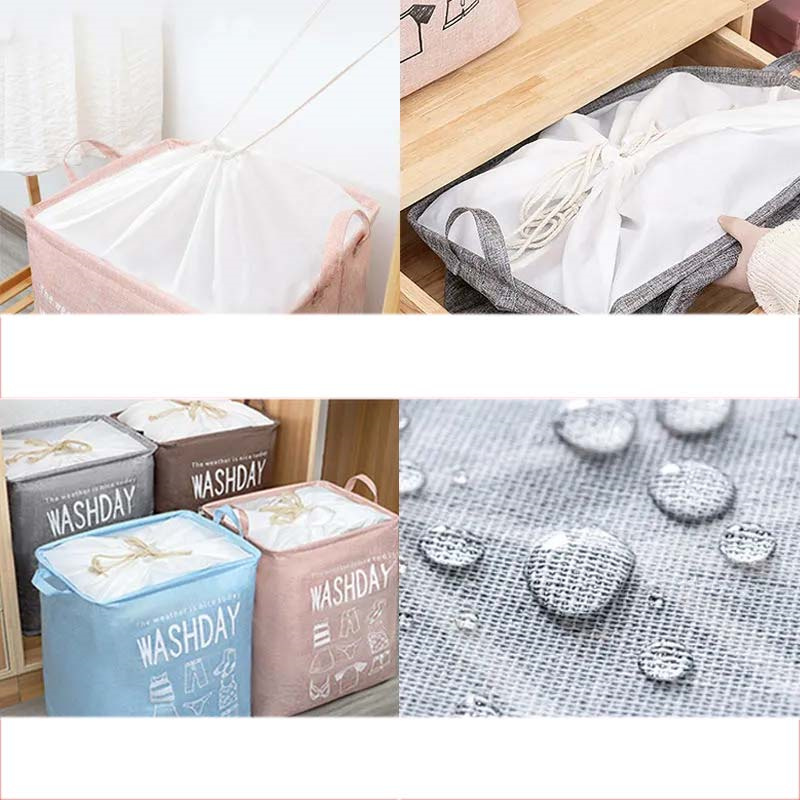 105L Dikke Katoenen Trekkoord Zak Quilt Opbergtas Katoenen Dekbed Opbergtas Garderobe Plus Size Opbergtas Thuis Opslag