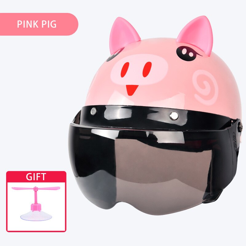 GOPLUSS Kid Safety Bike Helmets High Density PC Cartoon Skating Child Cycling Riding Kids Bicycle Helmets Skiing Safety Helmet: Pink pig